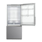 Verona VEFBF3017RISL Verona Vefbf3017Risl 30 Inch Freestanding Bottom Freezer Refrigerator With 17.6 Cu. Ft. Total Capacity, Automatic Ice Maker, Recessed Handle