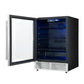 Forno FWCDR666524S Forno Frescolino 24 Inch Beverage Cooler, Stainless Steel, With Led Lighting, Triple Glass Door, 188 Can Capacity, Built-In Or Freestanding