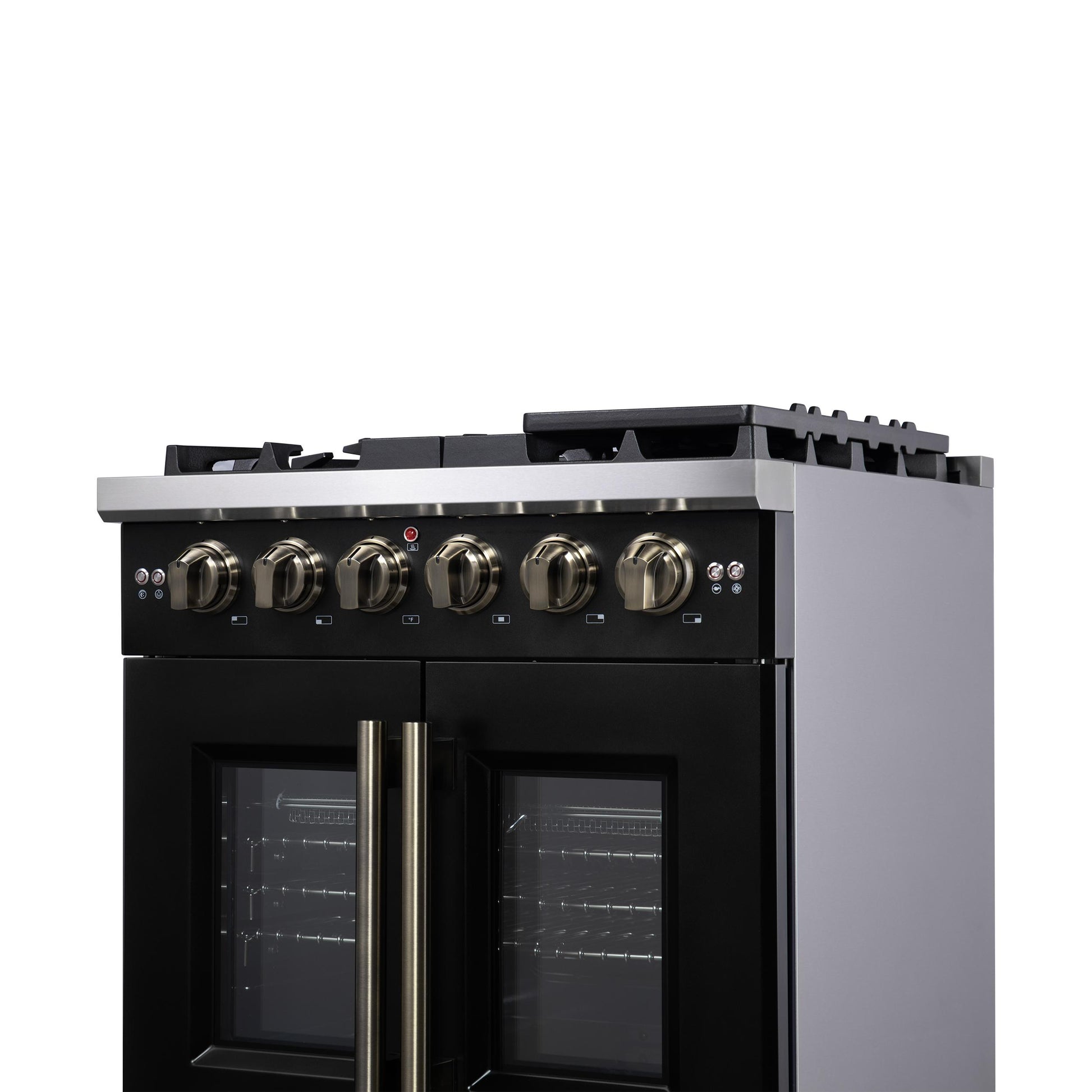 Forno FFSGS646030BLK Forno Capriasca 30-Inch Freestanding French Door Gas Range, 4 Burners, Convection Oven, Energy Efficient