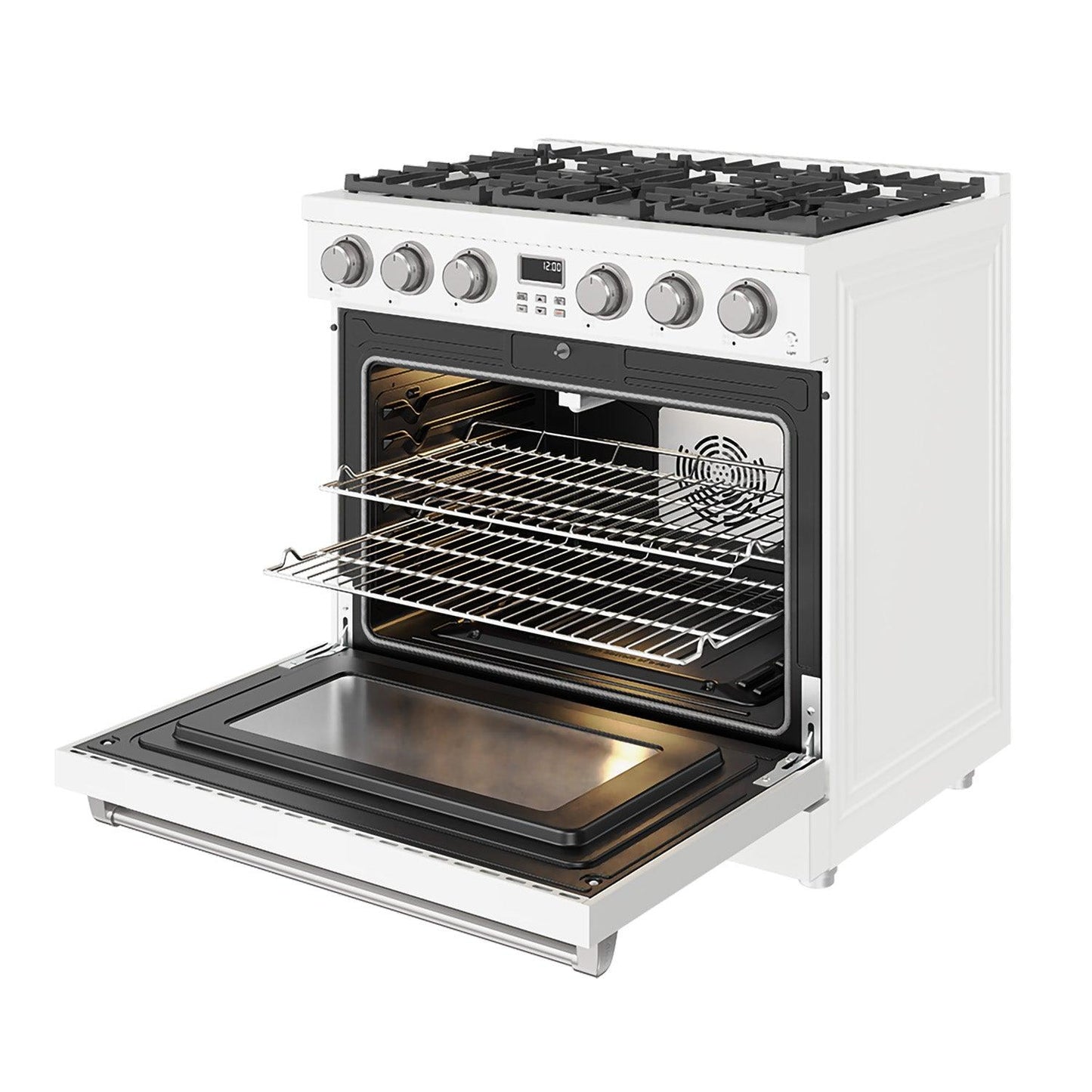 Thor Kitchen ARG36W 36 Inch Gas Range In White - Contemporary Professional