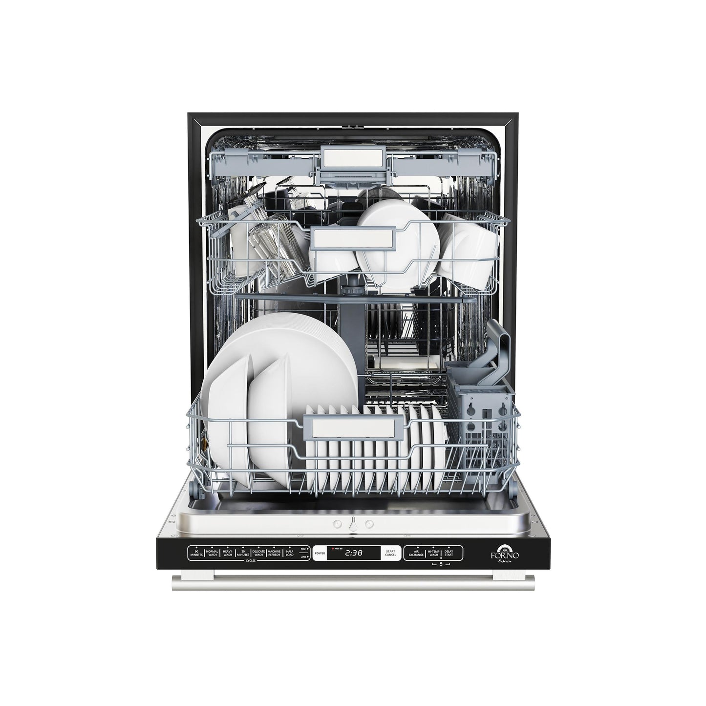 Forno FDWBI803524S Forno Romano 24-Inch Built-In Dishwasher, Stainless Steel Finish, Stainless Steel Tub, 49 Dba, Energy Star Certified