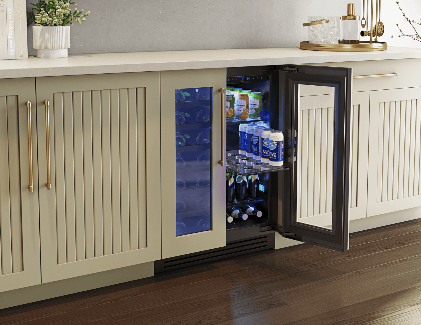 Zephyr PRWB24C32CPG Presrv Wine & Bev Cooler, 24In Uc, Panel Ready, French Door