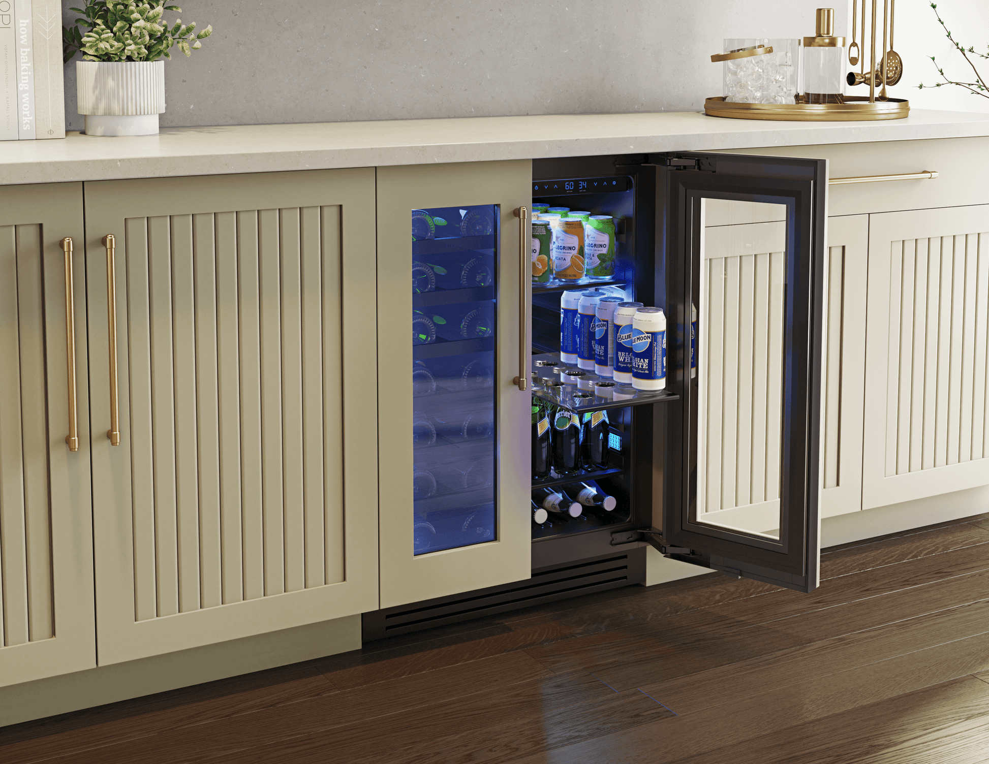 Zephyr PRWB24C32CPG Presrv Wine & Bev Cooler, 24In Uc, Panel Ready, French Door