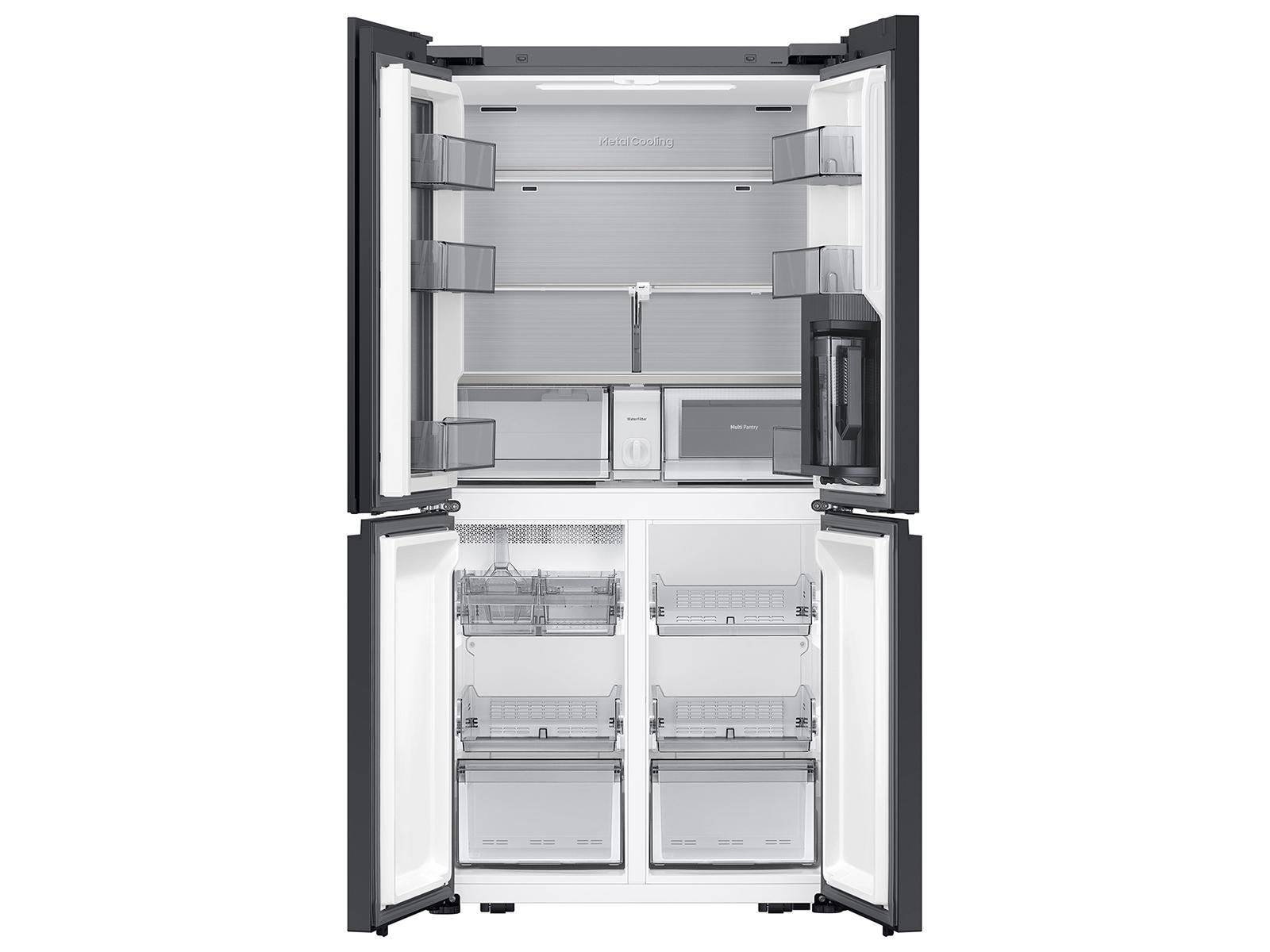 Samsung RM80F22WEW Bespoke 22 Cu. Ft. Counter Depth 4-Door French Door Refrigerator With Zero Clearance Fit & Food Showcase Door In White Glass