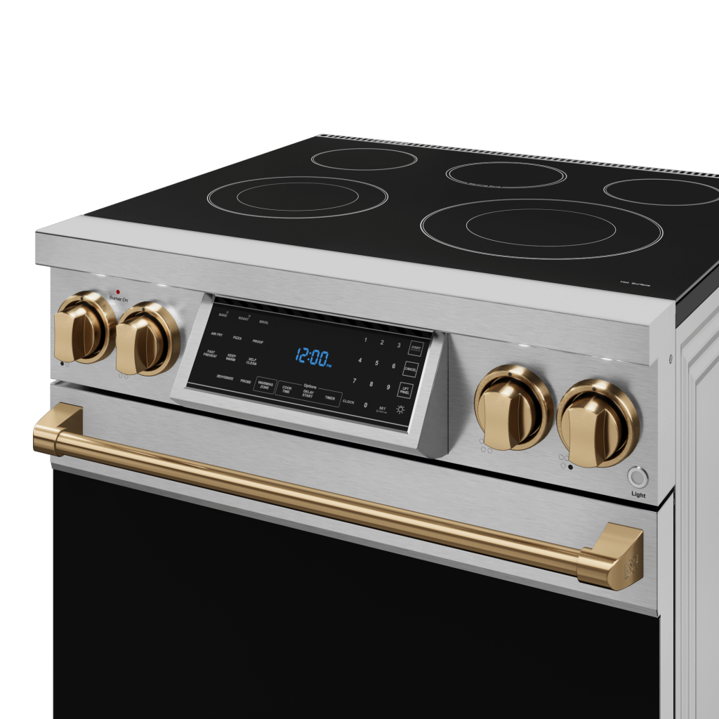 Thor Kitchen RSE30BRZ 30 Inch Professional Electric Range With Tilt Panel Touch Control In Stainless Steel/Bronze Gordon Ramsay Series - Rse30-Brz