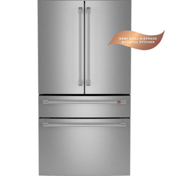 Cafe CJE23DP2WS1 Café™ Energy Star® 23.2 Cu. Ft. Smart Counter-Depth 4-Door French-Door Refrigerator With Dual-Dispense Autofill Pitcher
