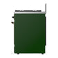 Ilve UM30NR3EGBLP Ilve Um30Nr3Egblp Majestic Iii 30 Inch Dual Fuel Range With 5 Black Brass Burners, Dual Function Burner Up To 25,000 Btu (Liquid Propane, Triple Glass Door, Emerald Green, Burnished)