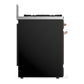 Ilve UM30NR3BKPLP Ilve Um30Nr3Bkplp Majestic Iii 30 Inch Dual Fuel Range With 5 Black Brass Burners, Dual Function Burner Up To 25,000 Btu (Liquid Propane, Triple Glass Door, Glossy Black, Copper)