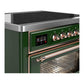 Ilve UMIB36NR3EGP Ilve Umib36Nr3Egp Majestic Iii 36 Inch Induction Range With 6 Elements, 3.5 Cu. Ft. Total Oven Capacity (Triple Glass Door, Emerald Green, Copper)