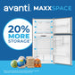 Avanti AVFF24DLJM0SS Avanti Maxxspace Insulation™ Technology Garage-Ready Frost-Free Ice Maker-Ready Refrigerator, 24 Cu. Ft., Energy Star, Stainless Steel Look (Avff24Dljm0Ss)