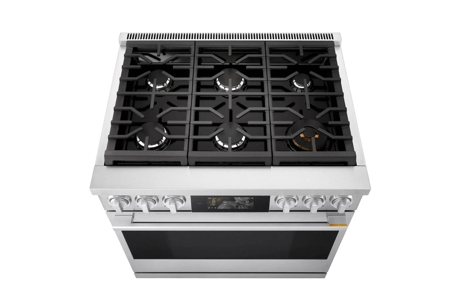 Lg LPGU6319Y Lg Signature 6.3 Cu. Ft. Smart Gas Slide-In Pro Range With Dynamic Probake® Convection, Air Fry, Air Sous Vide And Roast Mode
