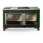 Ilve UM60FSNR3EGBLP Ilve Um60Fsnr3Egblp Majestic Iii 60 Inch Dual Fuel Range With 7 Burners, Griddle And French Top, Dual Function Burner With Up To 25,000 Btu (Liquid Propane, Triple Glass Door, Emerald Green, Burnished)