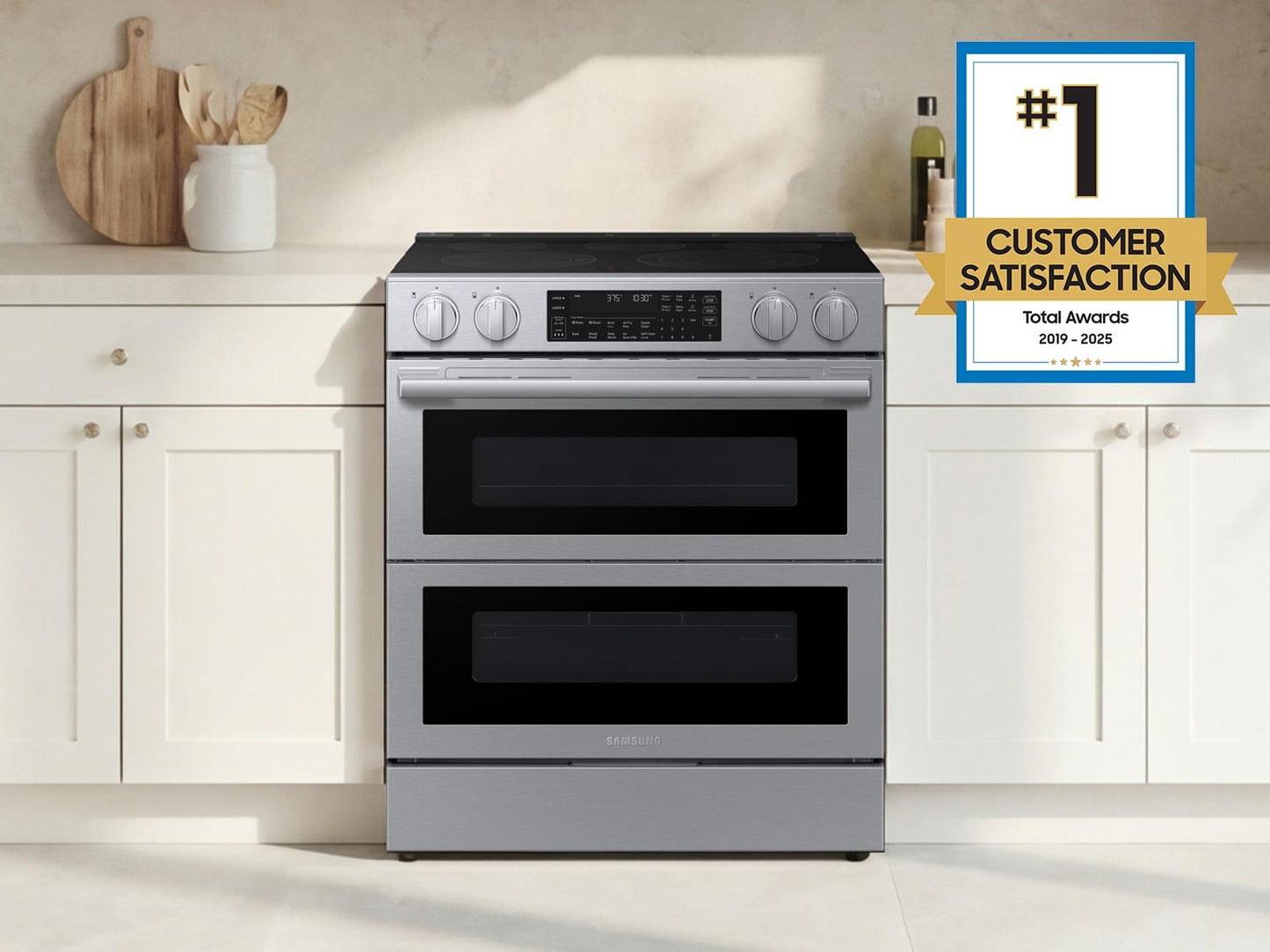 Samsung NSE90H63DR Bespoke Smart Slide-In Electric Range Flex Duo™ Oven Pro Style Design Dual True Convection