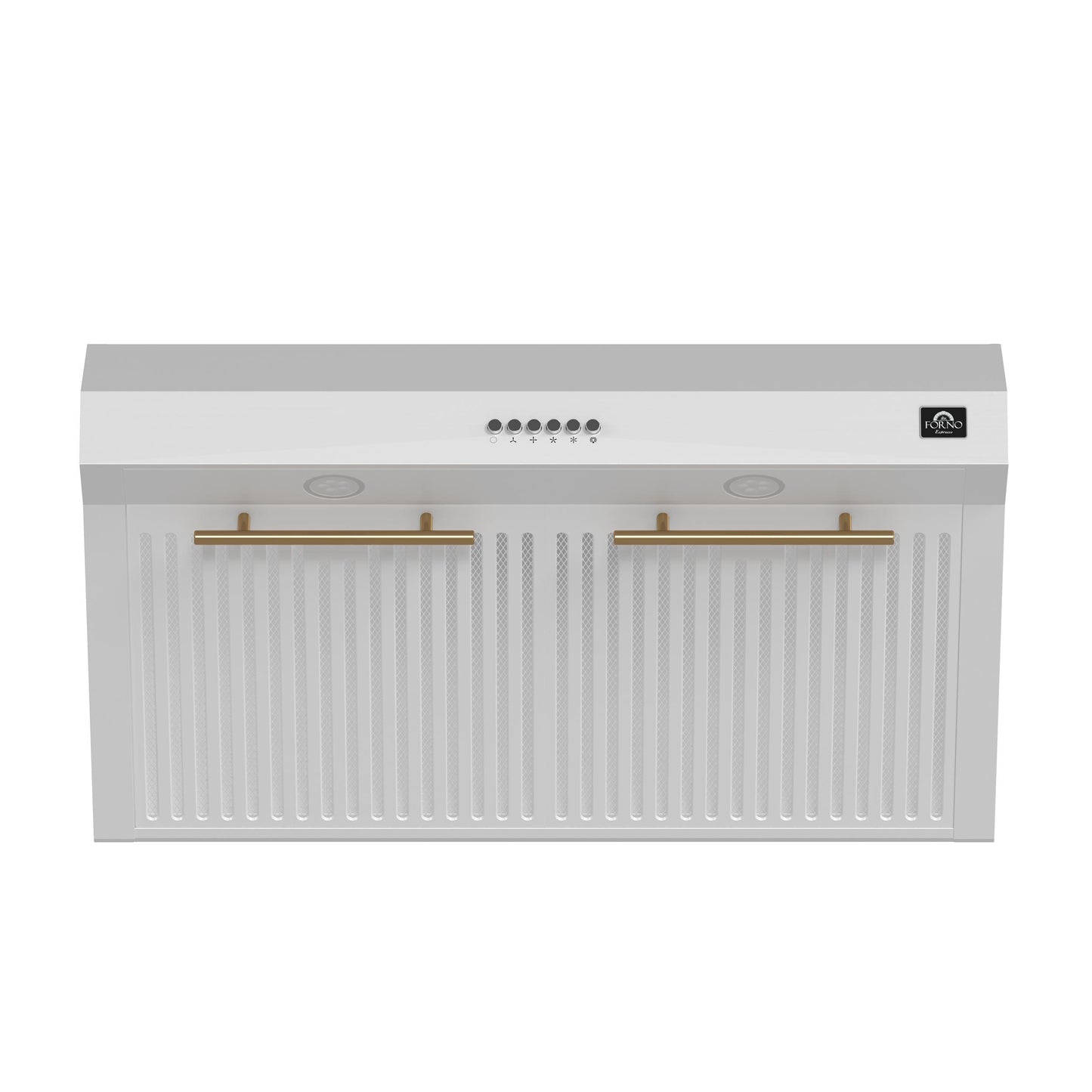 Forno FRHUC525530WHT Forno Bari Espresso 30-Inch Under Cabinet Range Hood, White, 600 Cfm, Led Lighting, Dishwasher-Safe Baffle Filters, 3-Speed Fan Control