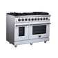 Forno FFSGS623948WHT Forno Massimo 48-Inch White Freestanding Gas Range, 8 Burners, True Convection Oven