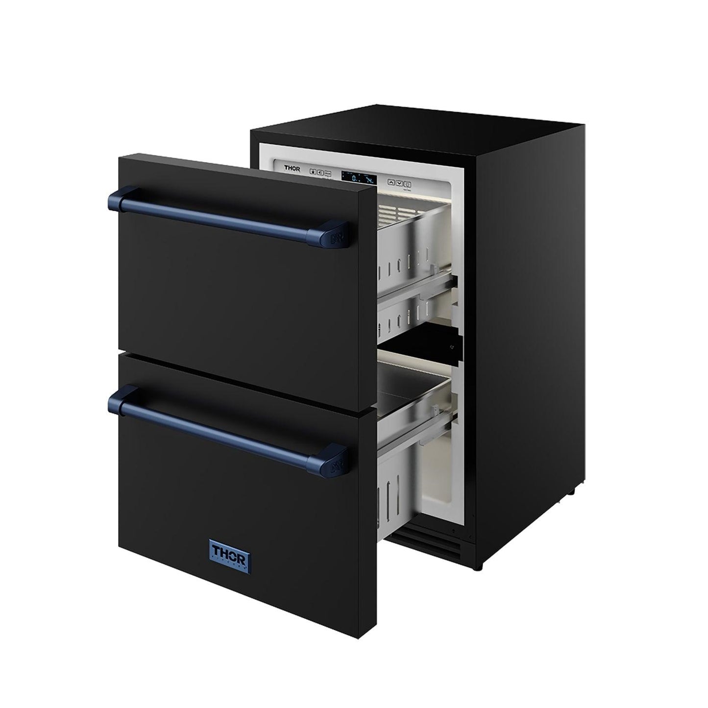 Thor Kitchen RZ24UBBLU 24 Inch Undercounter Built-In / Freestanding Drawer Freezer - Black/Blue Gordon Ramsay Series