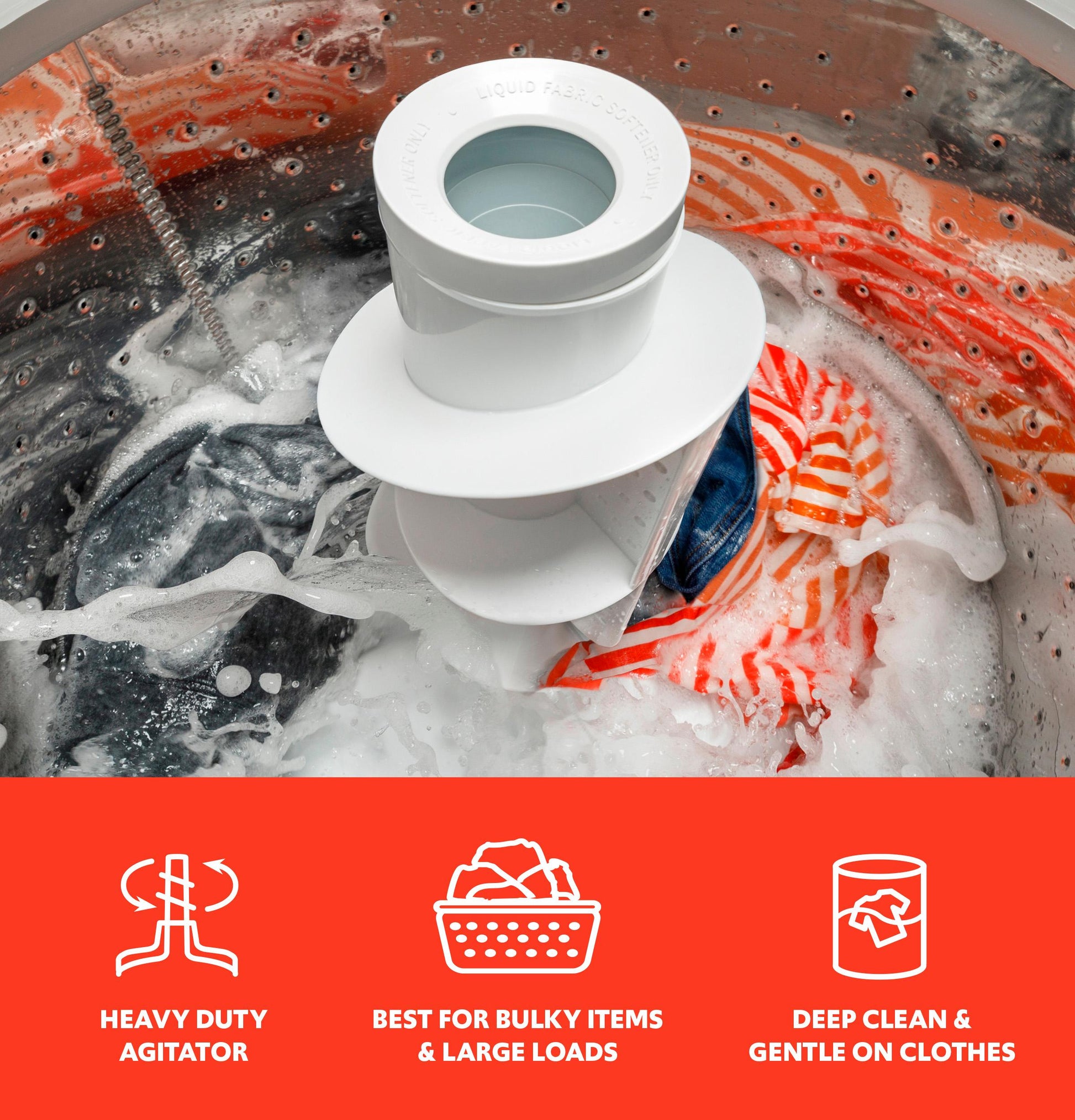 Hotpoint HTW265ASWWW Hotpoint® 4.0 Cu. Ft. Capacity Washer With Stainless Steel&#X00A0;Basket,Cold&#X00A0;Plus And Water Level&#X00A0;Control&#X200B;