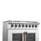 Forno FFSGS635636WHT Forno Galiano 36-Inch Freestanding French Door Dual Fuel Range White