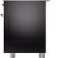 Ilve UPI366NMPBKC Nostalgie Ii 36 Inch Electric Freestanding Range In Glossy Black With Chrome Trim