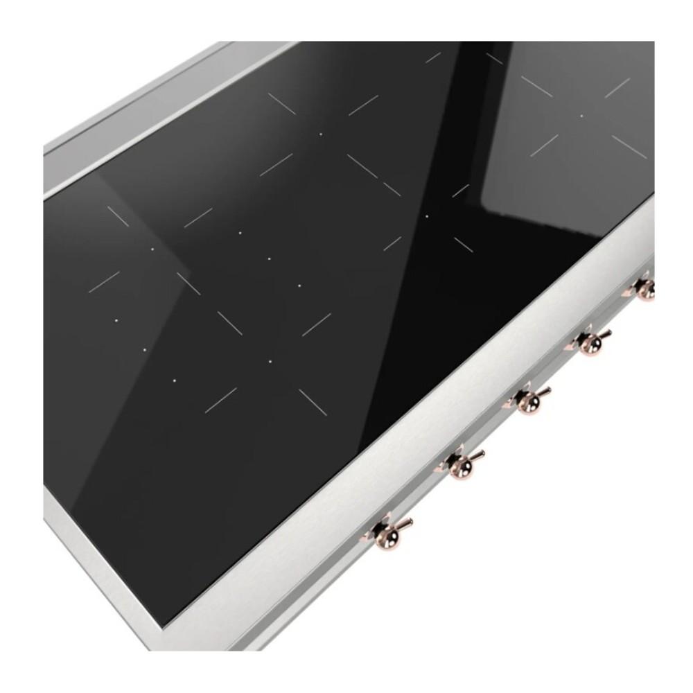 Ilve UHCPI486NSSP Ilve Uhcpi486Nssp Nostalgie Ii 48 Inch Built-In Induction Rangetop With 6 Elements, Stainless Steel (Copper)