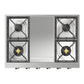 Ilve UHCP36FNSSBLP Ilve Uhcp36Fnssblp Nostalgie Ii 36 Inch Built-In Gas Rangetop With 6 Burners And Griddle, In Stainless Steel (Liquid Propane, Burnished)