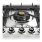 Ilve UHCPT75NSSCLP Ilve Uhcpt75Nssclp Nostalgie Ii 30 Inch Built-In Gas Cooktop With 5 Burners, In Stainless Steel (Liquid Propane, Chrome)