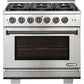 Nxr Ranges AKD3605LP 36-In. Culinary Series Professional Style Lp Gas And Electric Dual Fuel Range, Stainless Steel