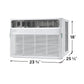 Frigidaire FHWH234WB2 23,200 Btu Window Room Air Conditioner With Supplemental Heat