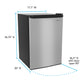 Avanti AVAR26F3S Avanti 2.6 Cu. Ft. Compact Refrigerator With Auto-Defrost, In Stainless (Avar26F3S)