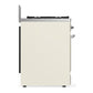 Ilve UM30NR3AWC Ilve Um30Nr3Awc Majestic Iii 30 Inch Dual Fuel Range With 5 Black Brass Burners, Dual Function Burner Up To 25,000 Btu (Natural Gas, Triple Glass Door, Antique White, Chrome)