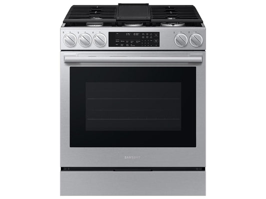 Samsung NSG90H60SR Bespoke Smart Slide-In Gas Range Pro Style Elite Design Illuminated Knobs Air Fry Max