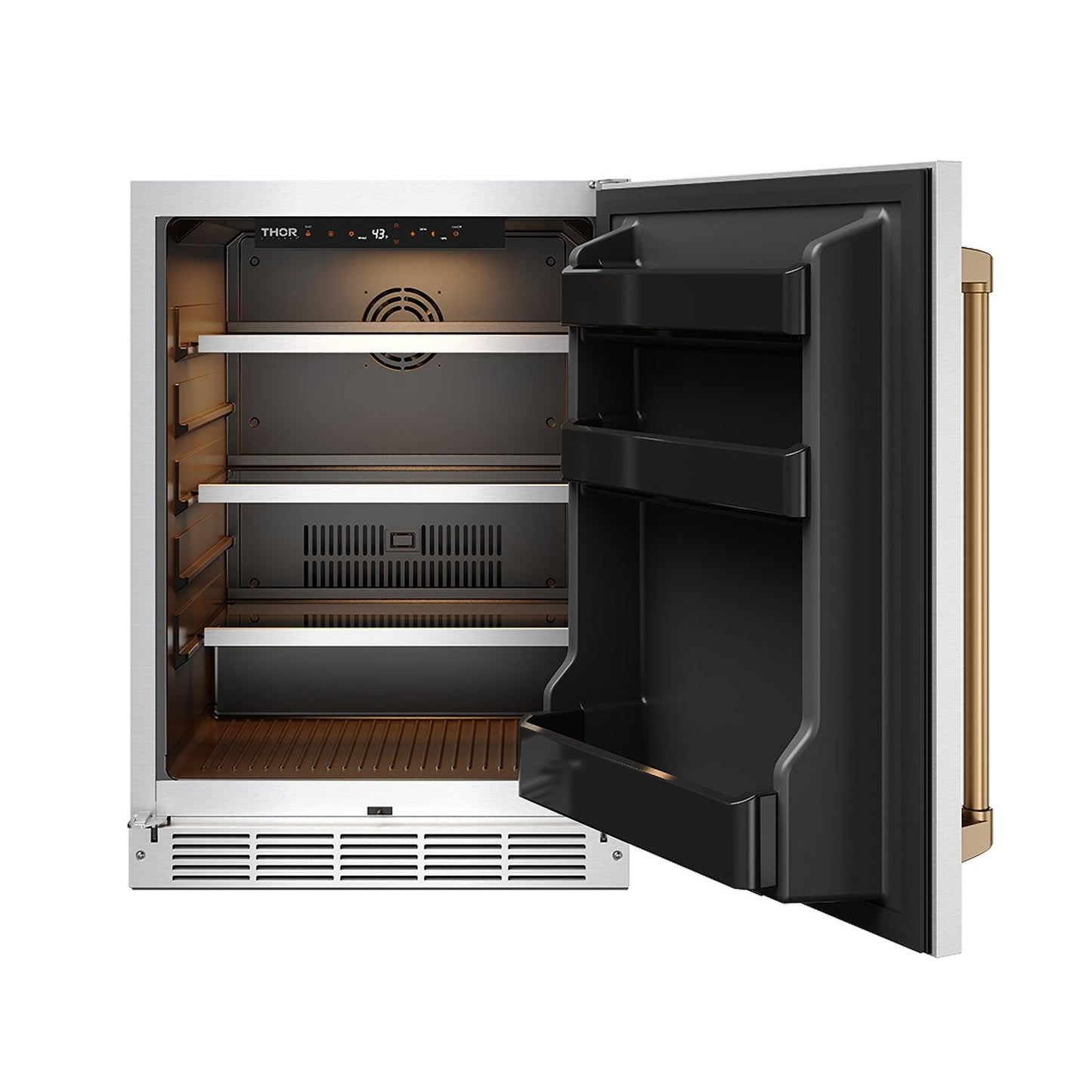 Thor Kitchen RBC24SSDBRZ Gordon Ramsay Collection 24 Inch Outdoor Undercounter Beverage Cooler In Stainless Steel/Bronze