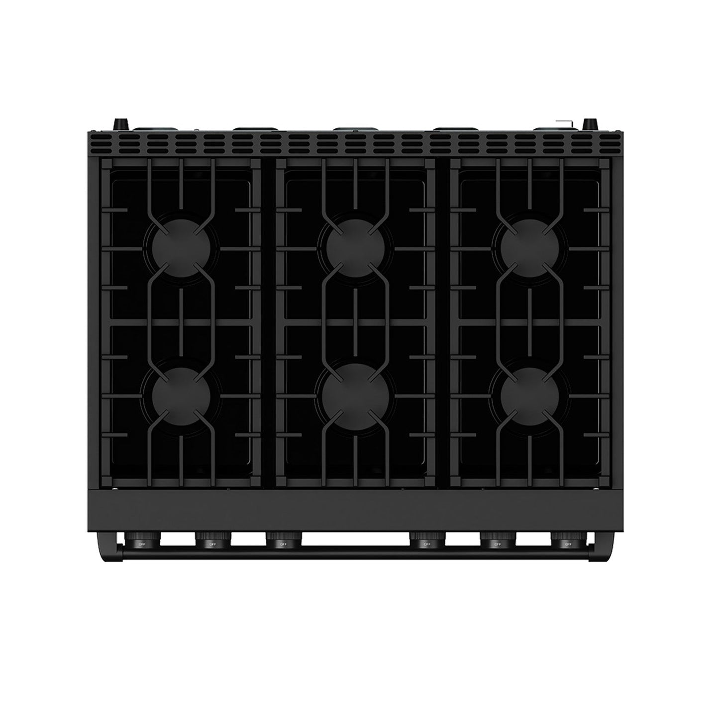 Thor Kitchen ARG36BLP 36 Inch Liquid Propane Range In Matte Black - Contemporary Professional