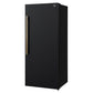 Forno FFFFD172228BLKRS Forno Maderno 28-Inch Convertible Freezer/Refrigerator In Black With Antique Brass Handle, 13.6 Cu.Ft. Right Swing