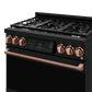 Thor Kitchen RSG36BLPRSG 36 Inch Professional Lp Range With Tilt Panel Touch Control In Black/Rose Gold Gordon Ramsay Series - Rsg36Blp-Rsg