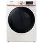 Samsung F1679513898170 Extra Large Capacity Smart Front Load Washer And Gas Dryer Set With Super Speed Wash, Steam Sanitize+, And Sensor Dry In Ivory