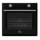 Forno FBOEL137030BLK Forno Vomero 30-Inch Wall Oven, Black, 5 Cu.Ft Capacity, 3550 Watts Convection, Mechanical Controls, Manuel Steam Clean