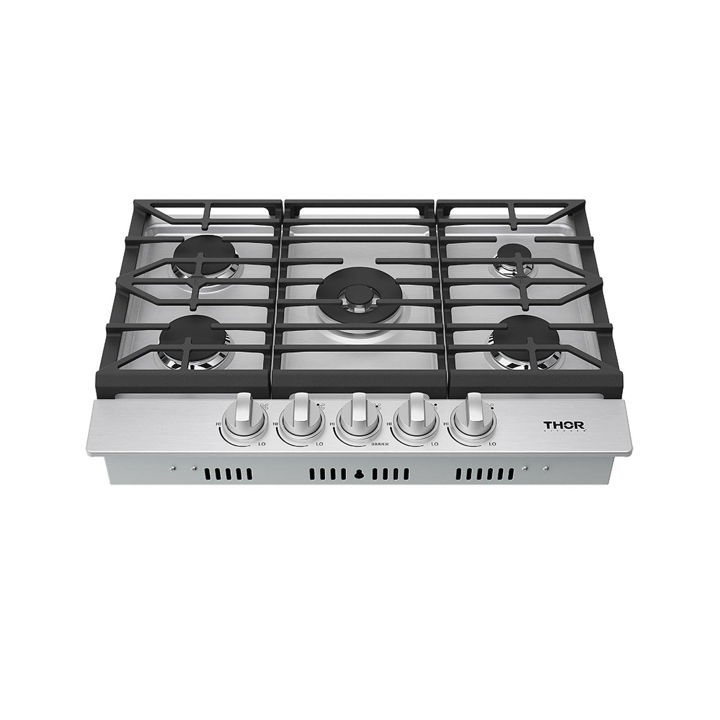 Thor Kitchen TGC30F 30 Inch Professional Gas Cooktop In Stainless Steel