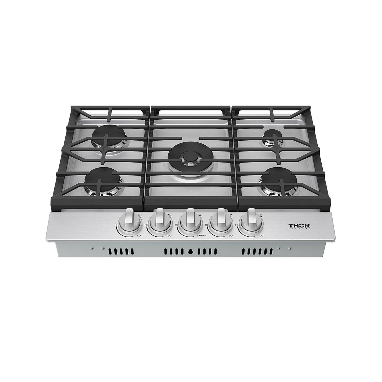 Thor Kitchen TGC30F 30 Inch Professional Gas Cooktop In Stainless Steel