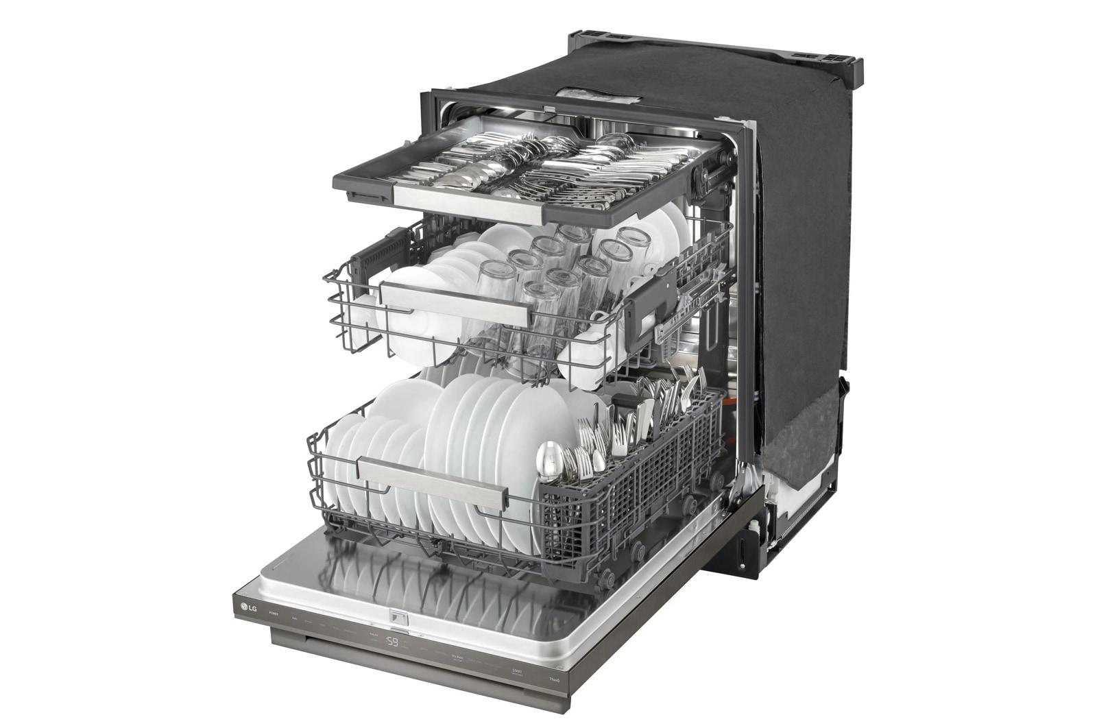 Lg LDNTH753D Smart Flushfit™ Top Control Dishwasher With 1-Hour Wash & Dry, Quadwash® Pro, Truesteam® And Dynamic Heat Dry™ W/Autovent Dry™