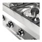 Ilve UHCP48FNSSCLP Ilve Uhcp48Fnssclp Nostalgie Ii 48 Inch Built-In Gas Rangetop With Griddle, In Stainless Steel (Liquid Propane, Chrome)