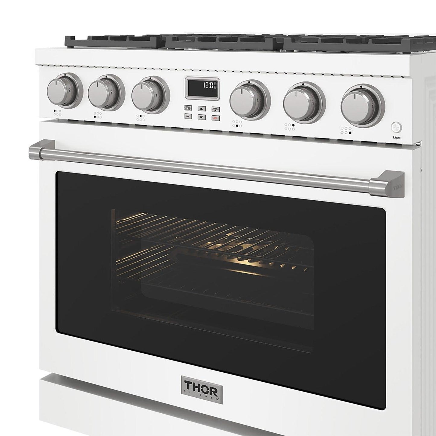 Thor Kitchen ARG36WLP 36 Inch Liquid Propane Range In White - Contemporary Professional