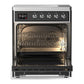 Ilve UMIB30QNR3MGC Ilve Umib30Qnr3Mgc Majestic Iii 30 Inch Induction Range With 4 Elements, 4 Cu. Ft. Oven Capacity (Solid Door, Graphite Matte, Chrome)