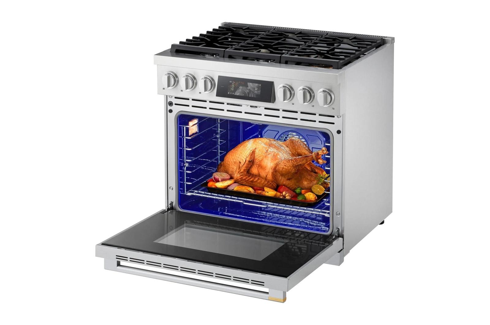 Lg LPGU6319Y Lg Signature 6.3 Cu. Ft. Smart Gas Slide-In Pro Range With Dynamic Probake® Convection, Air Fry, Air Sous Vide And Roast Mode