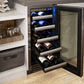 True Caliber TWC24LSGC 24 Inch Undercounter Wine Cabinet - Zone: Single, Door: Stainless Glass - Stainless Steel Finish, Stainless Steel Hardware, Left Hinge