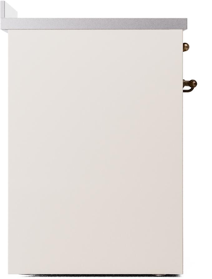 Ilve UPI304NMPAWB Nostalgie Ii 30 Inch Electric Freestanding Range In Antique White With Bronze Trim