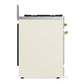 Ilve UM30NR3AWG Ilve Um30Nr3Awg Majestic Iii 30 Inch Dual Fuel Range With 5 Black Brass Burners, Dual Function Burner Up To 25,000 Btu (Natural Gas, Triple Glass Door, Antique White, Brass)