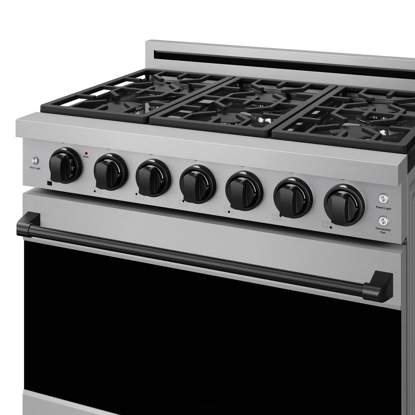 Thor Kitchen RSG36PLPBLK 36 Inch Professional Liquid Propane Range With Precision Knob In Stainless Steel And Black Gordon Ramsay Series