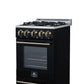 Forno FFSGS626520BLK Forno Lamazze 20 Inch Freestanding Gas Range In Black, Compact Design