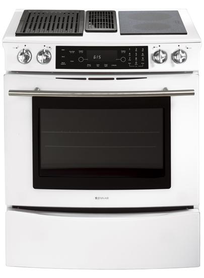 Jennair JES9750BAW Downdraft Slide-In Electric Range